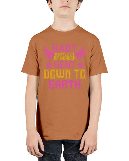 Baby A little bit of heaven sent down to earth Style 273# - baby - Youth Tee Unisex