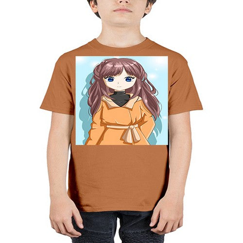 Beautiful and cool girl with yellow suit 73# - anime - Youth Tee Unisex