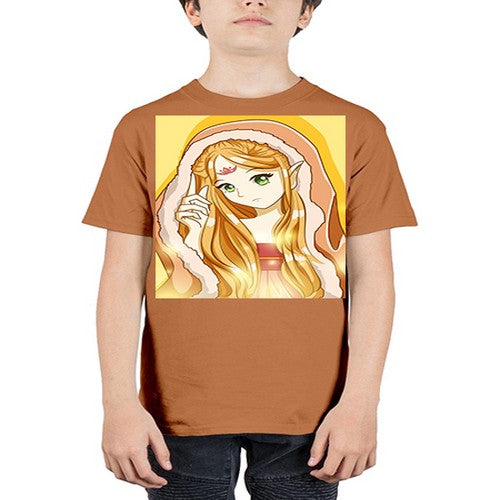 Beautiful and cute fairy queen with long yellow hair 70# - anime - Youth Tee Unisex