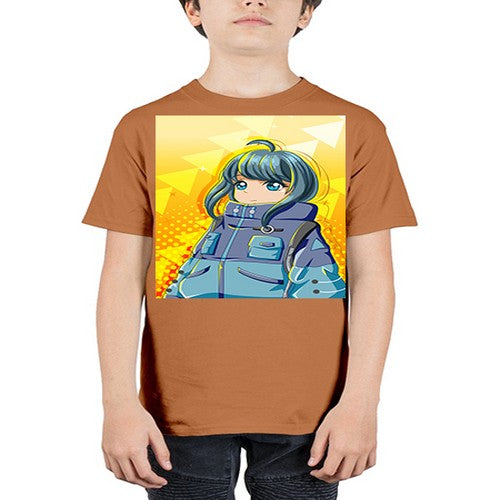 Beautiful and cute girl with big jacket 88# - anime - Youth Tee Unisex