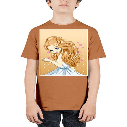 Beautiful and cute princess long blonde hair 13# - anime - Youth Tee Unisex