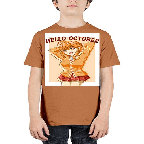 Beautiful and cute teenager girl in hello october 85# - anime - Youth Tee Unisex