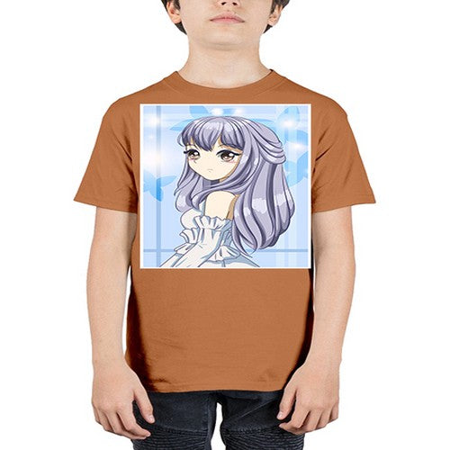 Beautiful and pretty princess silver hair 77# - anime - Youth Tee Unisex