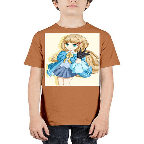 Beautiful princess long hair with blue costume 62# - anime - Youth Tee Unisex