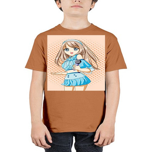 Beautiful singer woman with blue dress 179# - anime - Youth Tee Unisex