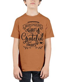 Begin Each Day With A Grateful Heart Style 139# - motivation - Youth Tee Unisex