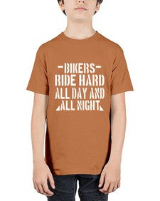 Bikers ride hard all day and all night 9# - motorcycle - Youth Tee Unisex