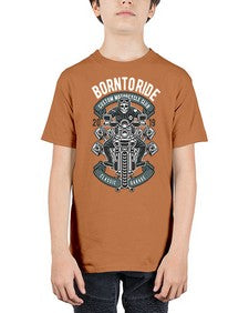 Born To Ride Skull Biker 275# - skull and bones - Youth Tee Unisex