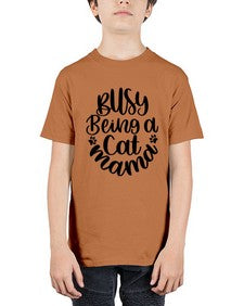 Busy Being A Cat Mama Style 80# - cats - Youth Tee Unisex