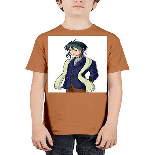 Cool man wearing shawl 59# - anime - Youth Tee Unisex