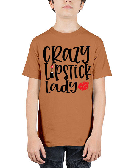 Crazy Lipstick Lady Style 240# - beauty - fashion - Youth Tee Unisex