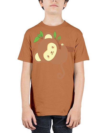 Cute Monkey Hanging on Tree 4# - monkey - Youth Tee Unisex