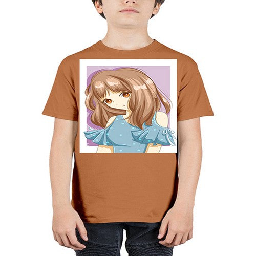 Cute and beautiful girl with blue blouse 101# - anime - Youth Tee Unisex