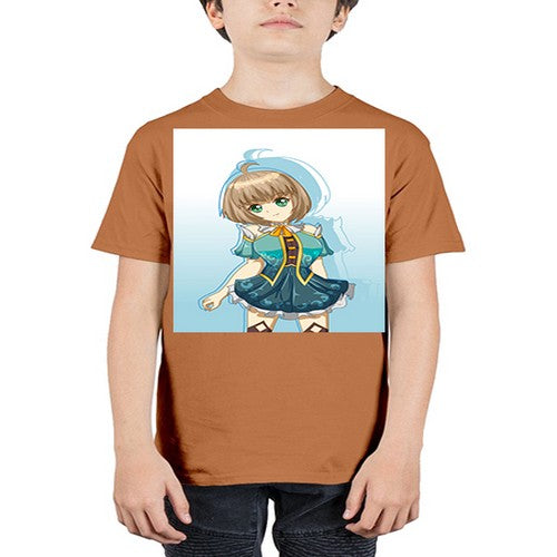 Cute and beautiful girl with blue dress game 22# - anime - Youth Tee Unisex