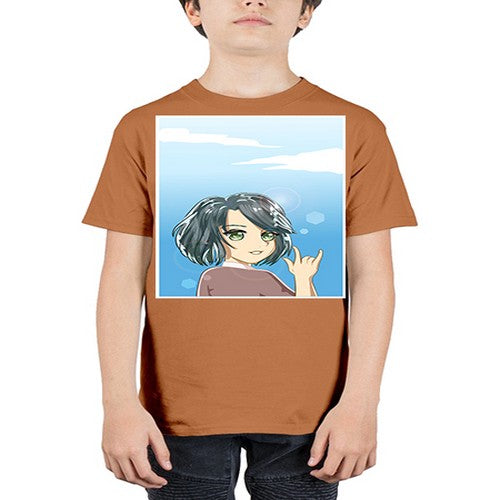 Cute and beautiful little girl with metal hand 151# - anime - Youth Tee Unisex