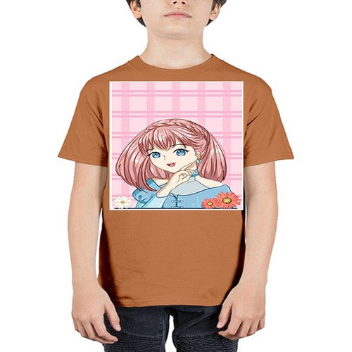 Cute and beautiful princess pink short hair 72# - anime - Youth Tee Unisex