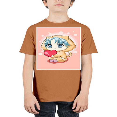 Cute and cool little boy with love 46# - anime - Youth Tee Unisex