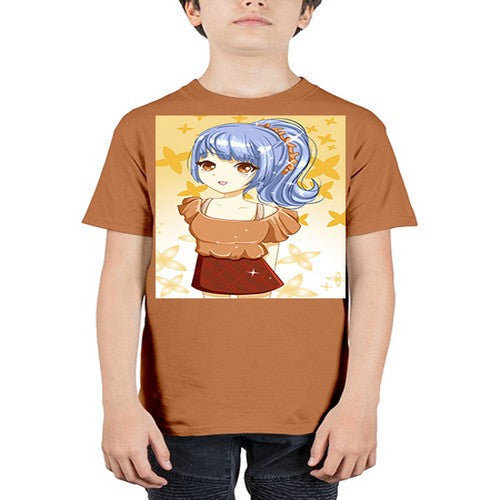 Cute and funny girl with blue hair 31# - anime - Youth Tee Unisex