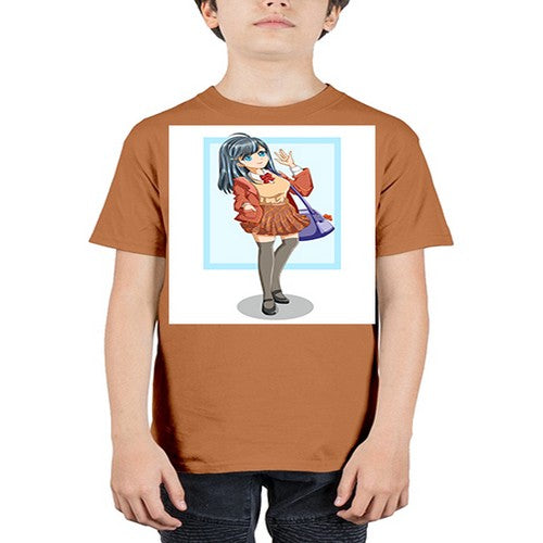 Cute and happy teenage girl back to school 175# - anime - Youth Tee Unisex