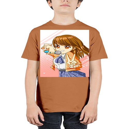 Cute teenage student girl singing song 47# - anime - Youth Tee Unisex