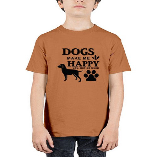 Dogs Make Me Happy Style 44# - dogs - Youth Tee Unisex