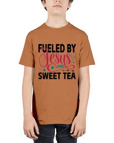 Fueled By Jesus And Sweet Tea 989# - tea - Youth Tee Unisex