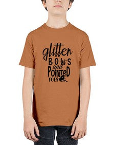 Glitter bows and pointed toes 128# - ballet - Youth Tee Unisex