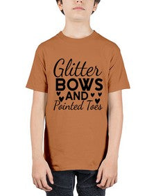 Glitter bows and pointed toes 129# - ballet - Youth Tee Unisex