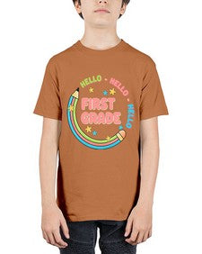 Hello first Grade Pencil 278# - first grade - Youth Tee Unisex