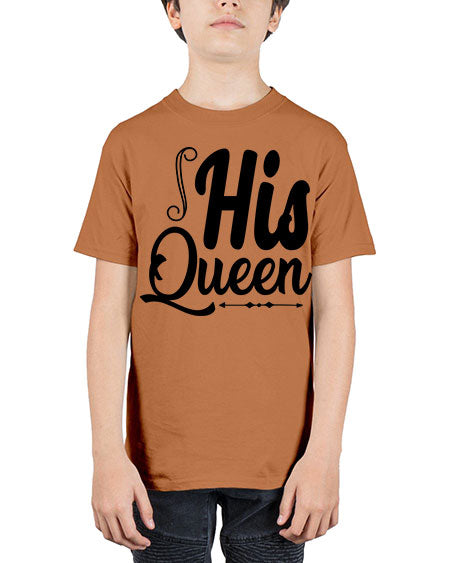 His queen 7# - black words and phrases - Youth Tee Unisex