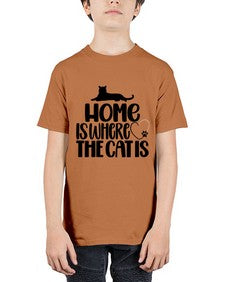 Home Is Where The Cat is Style 93# - cats - Youth Tee Unisex