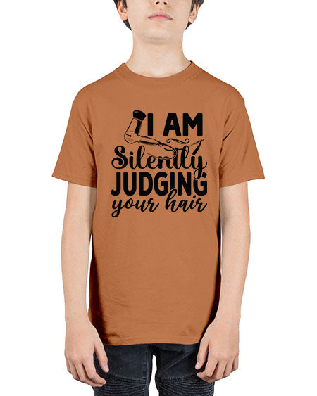 I Am Silently Judging Your Hair 858# - hairdresser - Youth Tee Unisex