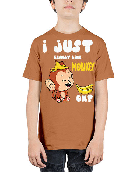 I just Really Lpve Monkey 7# - monkey - Youth Tee Unisex
