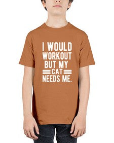 I would Workout - cats - Youth Tee Unisex