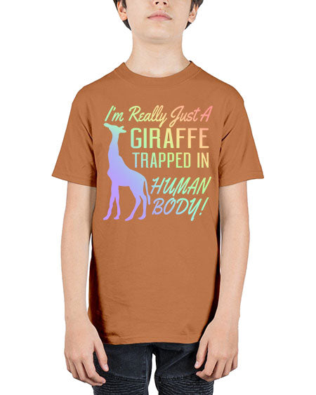 Im really just a giraffee trapped in human body - giraffee - Youth Tee Unisex