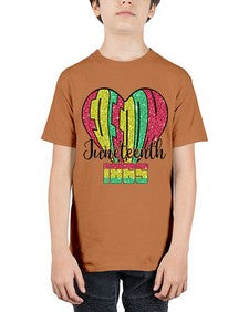 Juneteenth Since 1865 Heart 20# - black juneteenth - Youth Tee Unisex