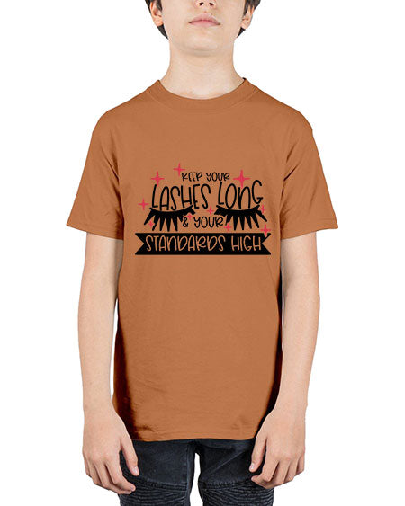 Keep Your Lashes Long Your Standards High Style 72# - beauty - fashion - Youth Tee Unisex