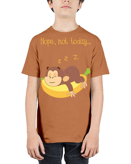Lazy Monkey Nope Not Today 9# - monkey - Youth Tee Unisex