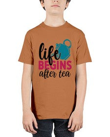 Life Begins After Tea 1298# - tea - Youth Tee Unisex