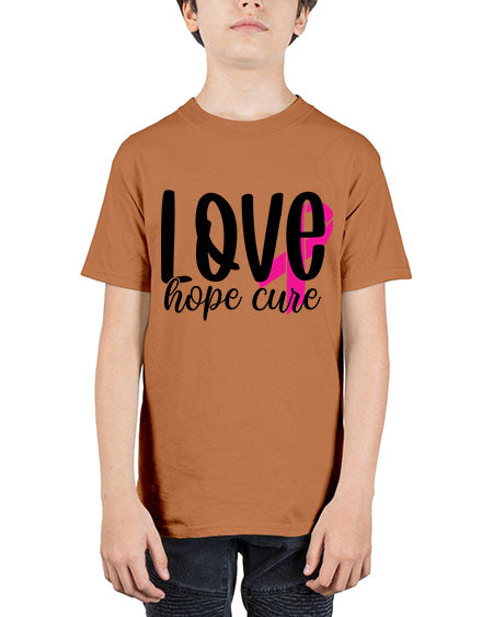 Love Hope Cure 13# - breast cancer - Youth Tee Unisex