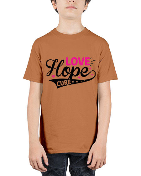 Love Hope Cure 14# - breast cancer - Youth Tee Unisex