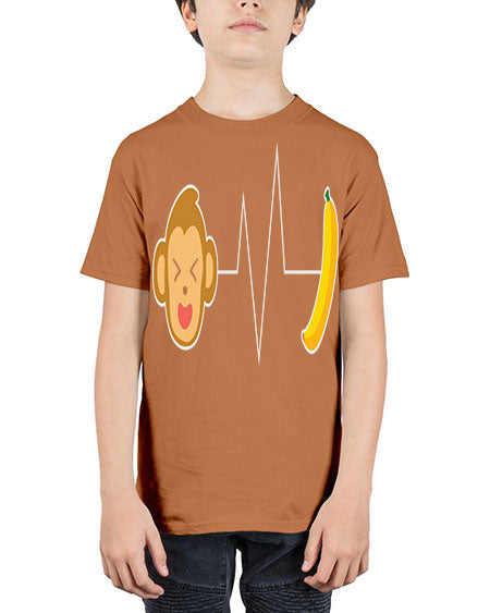 Monkey Heartbeat Banana 13# - monkey - Youth Tee Unisex