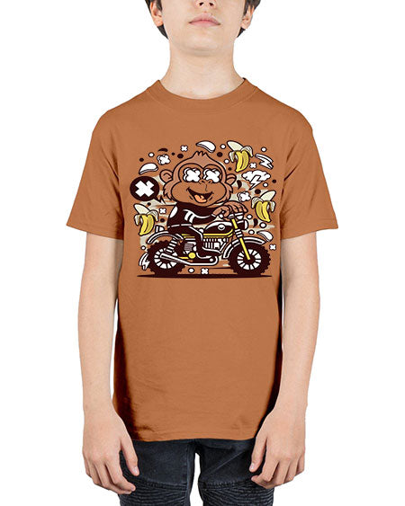 Monkey Motocrosser - monkey - Youth Tee Unisex