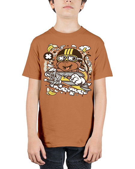 Monkey Pilot - monkey - Youth Tee Unisex