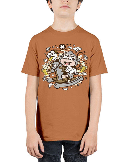 Monkey Rocking Horse - monkey - Youth Tee Unisex