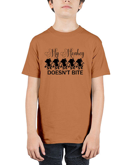 My monkey doesnt bite  - monkey - Youth Tee Unisex