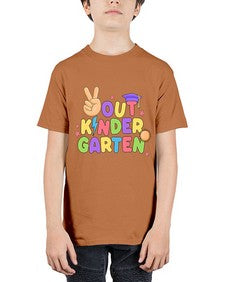 Peace Out Kindergarten Peace Hand 636# - kindergarten - Youth Tee Unisex