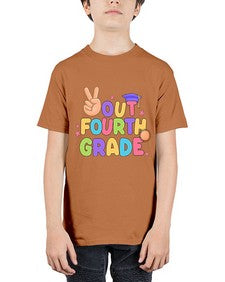 Peace Out fourth Grade Peace 630# - fourth grade - Youth Tee Unisex