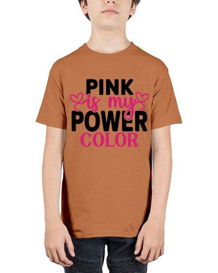 Pink is My Power Color 11# - breast cancer - Youth Tee Unisex