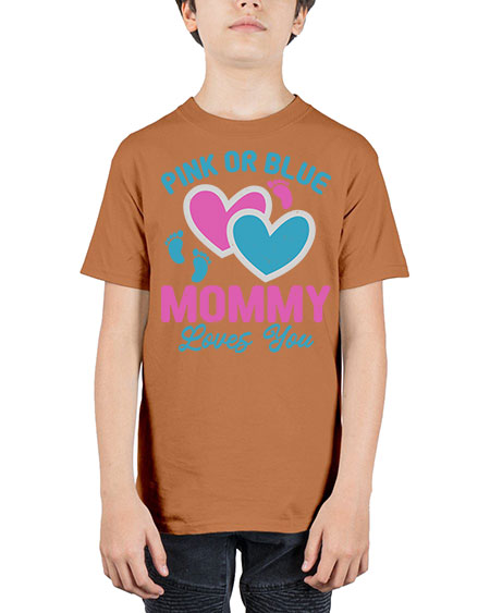 Pink or blue mommy loves you Style 186# - baby - Youth Tee Unisex